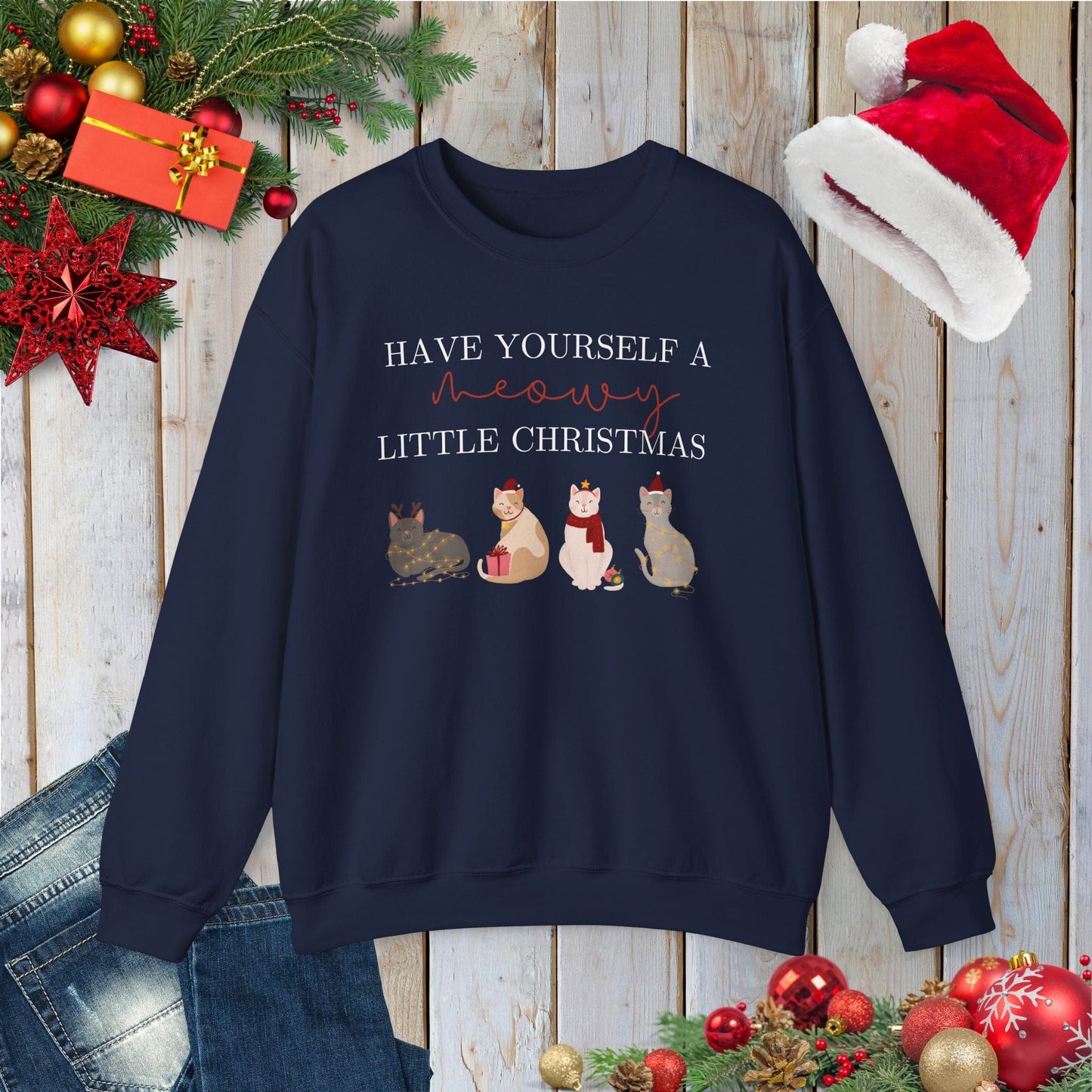 Meowy Little Christmas Sweatshirt