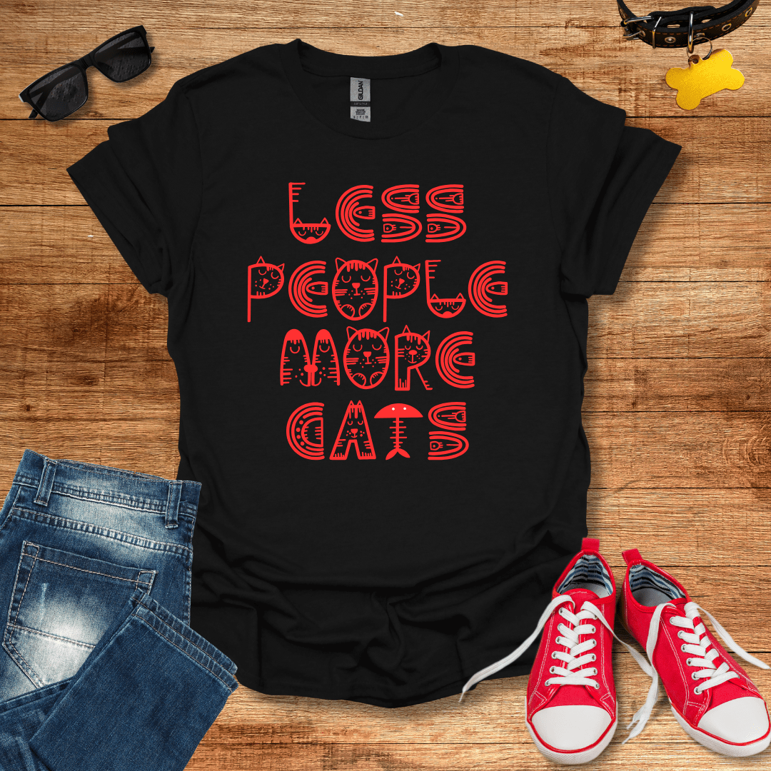 Less People More Cats T-Shirt