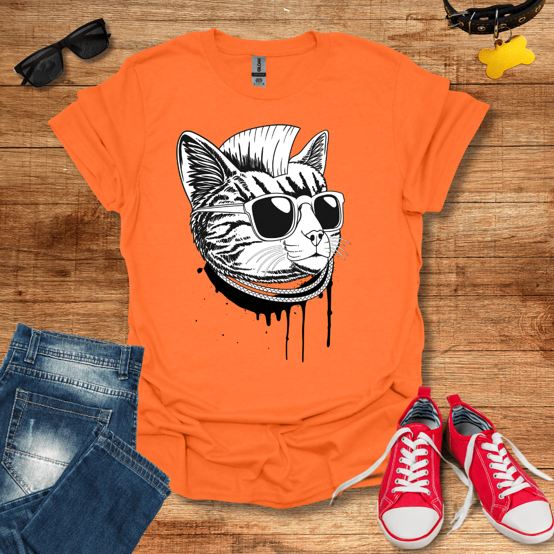 Punk Head Cat T-Shirt