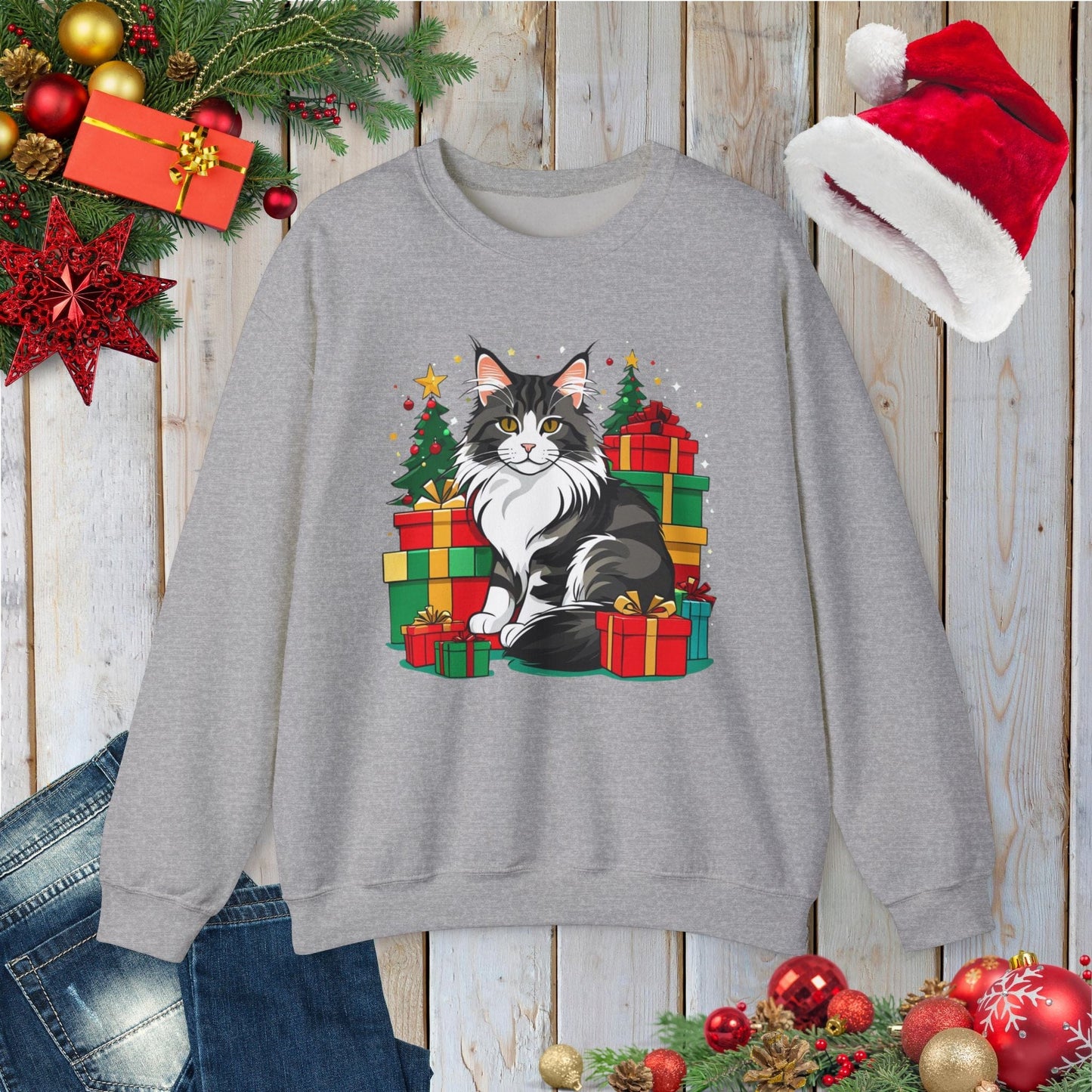 Festive Feline Sweatshirt