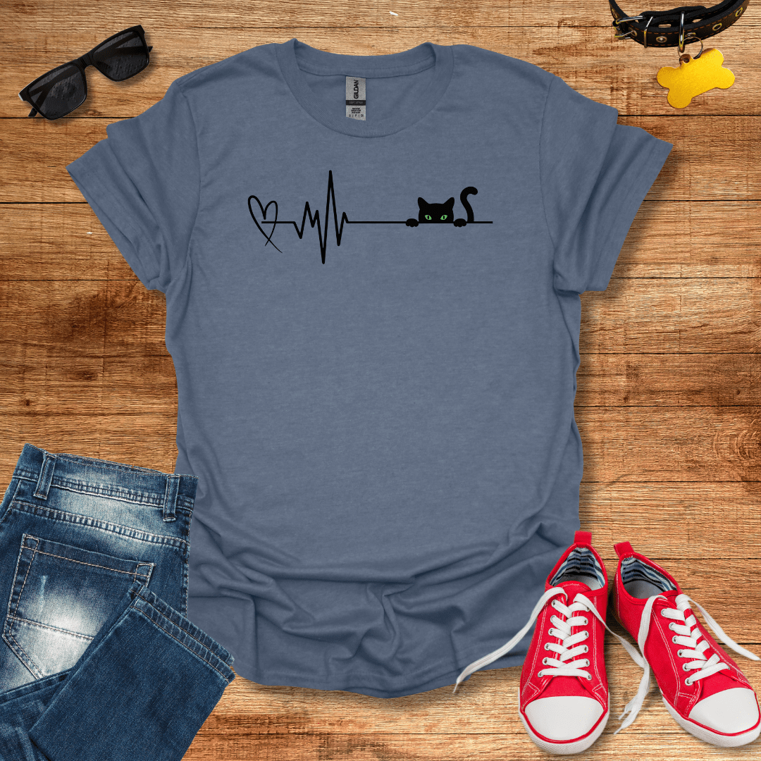 Cat Heart Beat T-Shirt