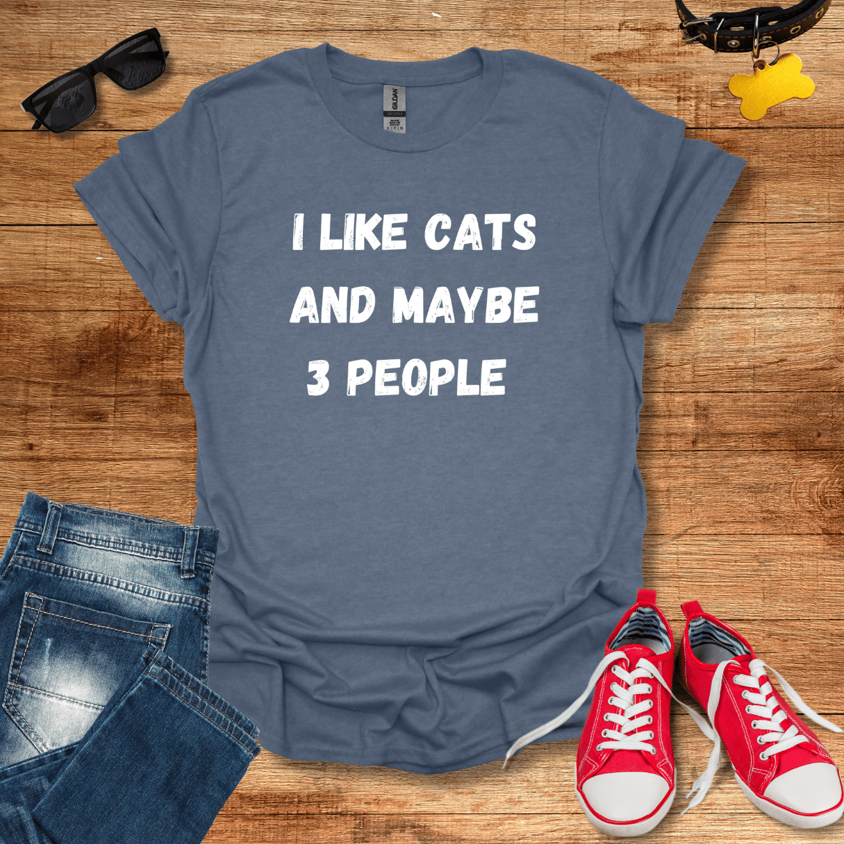 I Like Cats And Maybe 3 People T-Shirt