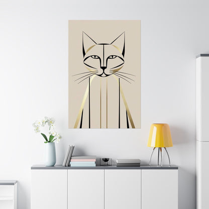 Elegant Whiskers Poster