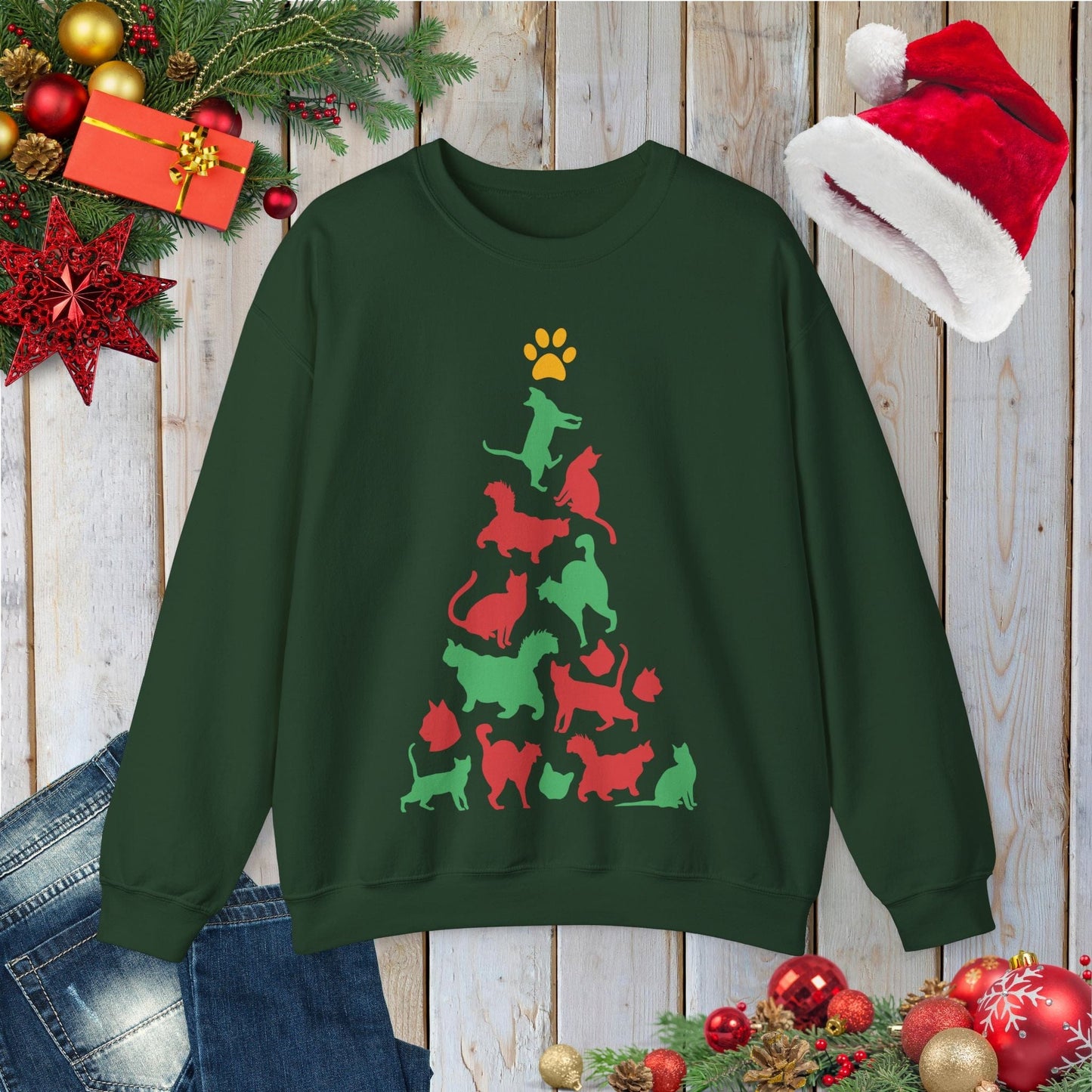 Festive Cats Sweatshirt