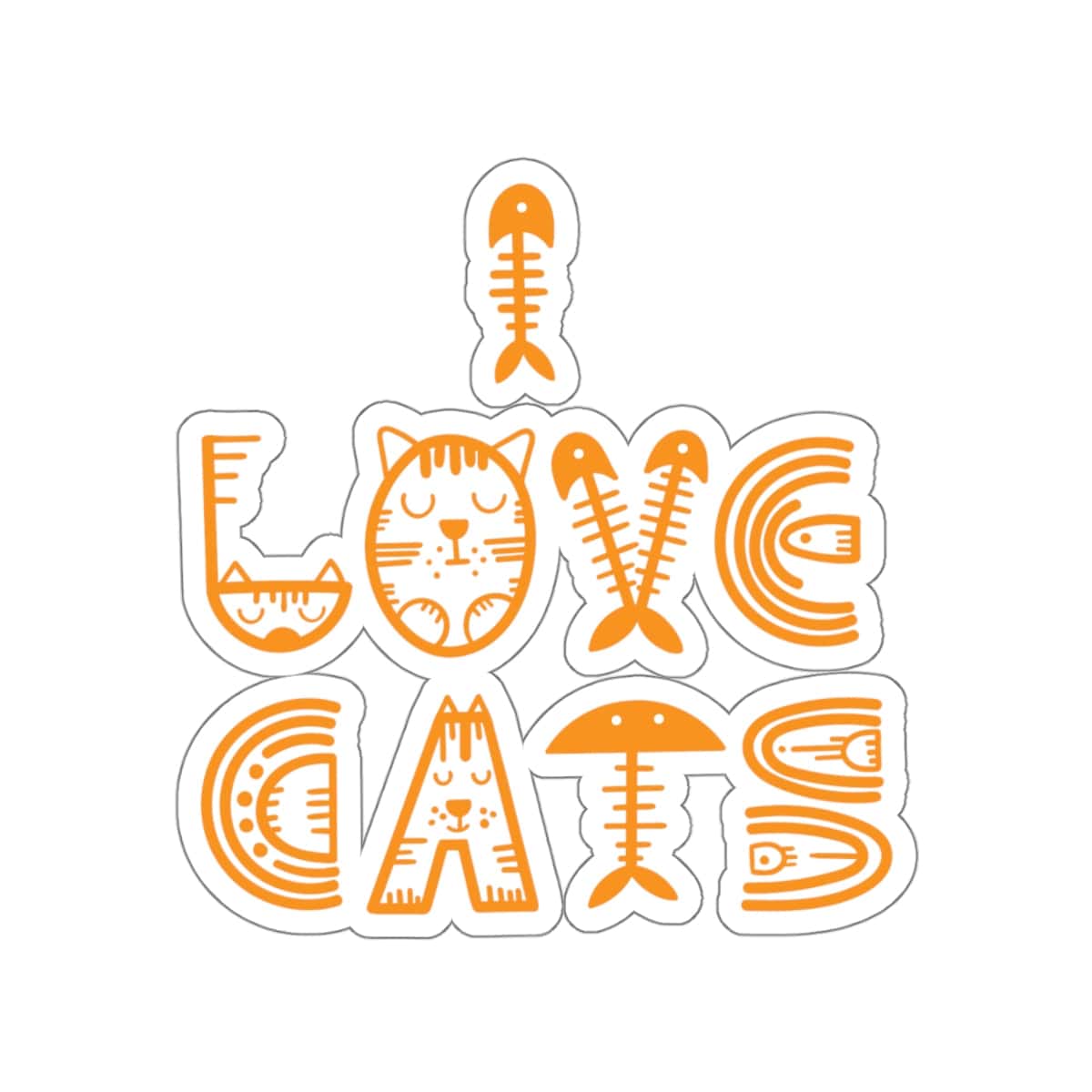 I Love Cats Sticker